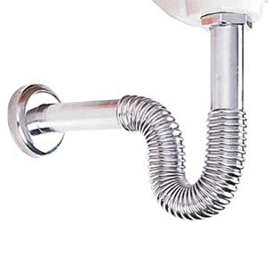 DESCARGA FLEXIBLE LAVATORIO 1 1/4 X 40 CM CROMADO